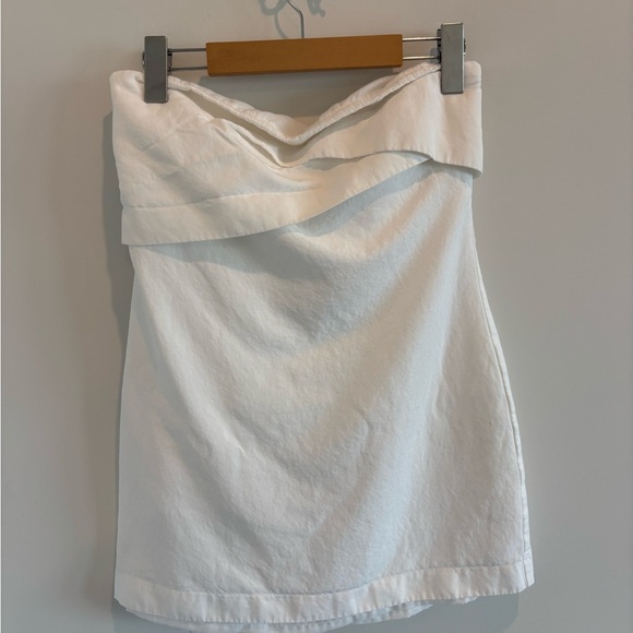 Zara White Women's linen blend dress - Picture 2 of 6